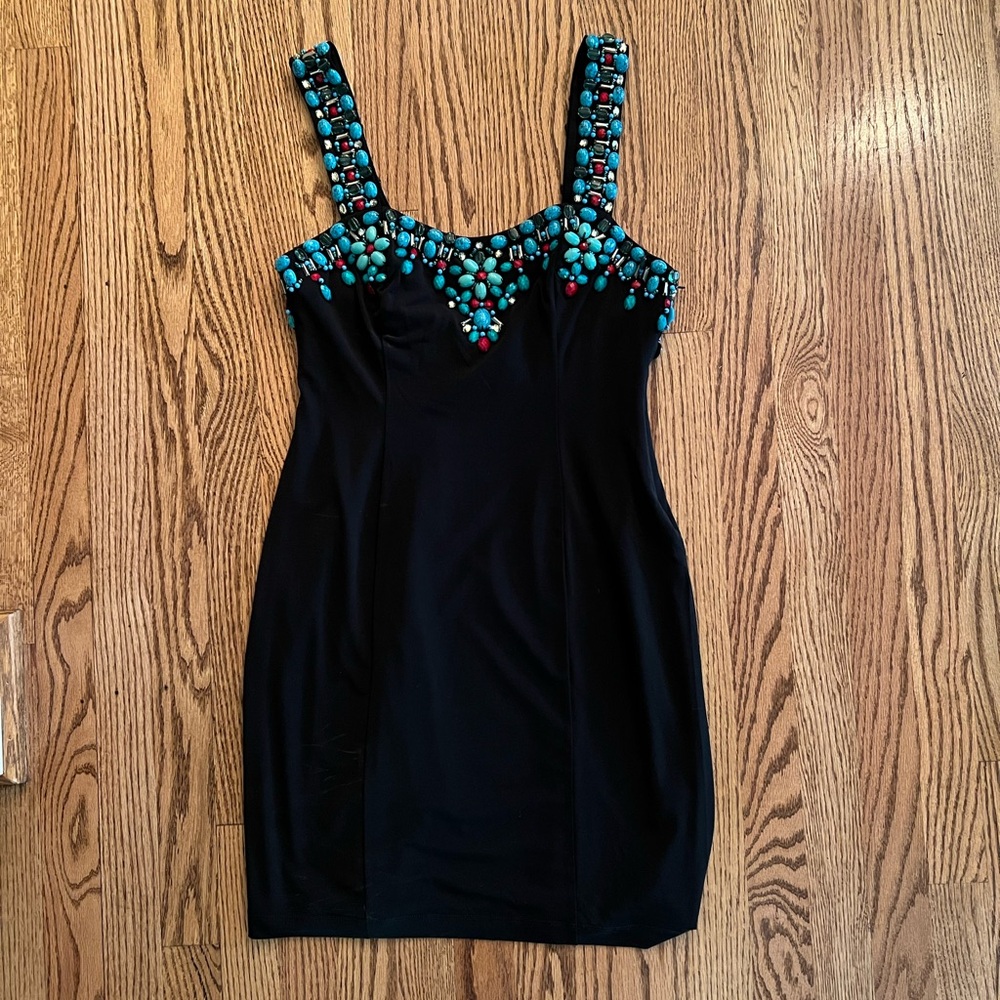 Muse embellished black dress by Boston Proper.